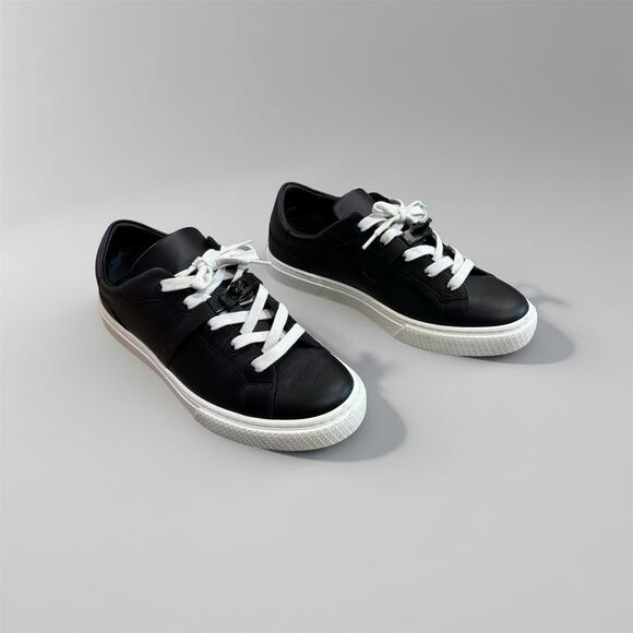 Hermès Day Sneaker Black Leather w/Kelly Buckle Size 39.5  Lightly Worn w/ Box - Picture 1 of 13